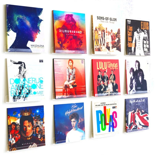 upsimples 12 Pack Vinyl Record Wall Mount Shelves, 12