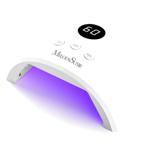 MelodySusie Compact Advanced UV LED Nail Lamp, P-Plus30F Nail Dryer with 3 Timers & Smart Sensor Cures All Gels, Especially Rhinestone Glue, Solid & Liner Gel Polishes for Advanced DIY at Home-White