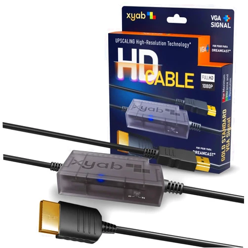 XYAB RGB+ HD Link Cable for Sega Dreamcast - Full HD 1080p Resolution | HDMI - Retro Gaming Upscaler