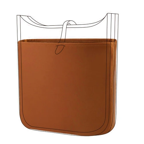 DGAZ Silky Purse Organizer Insert Fits Evelyne TPM/PM/GM/TGM Bags, Luxury Handbag & Tote Organizer, Simplicity bag organizer（Gold,TPM）