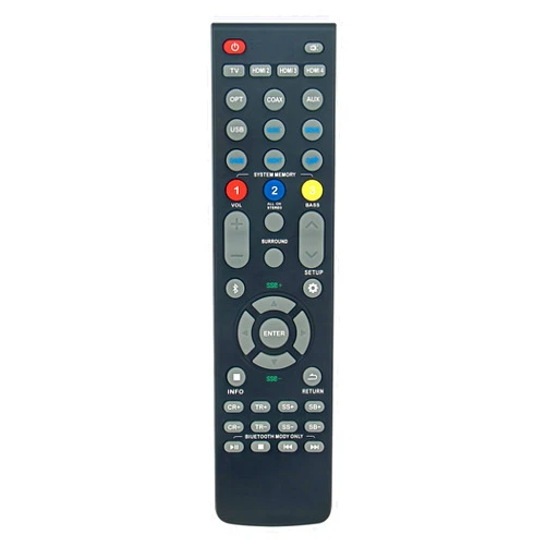 AULCMEET Replace Remote Controller Compatible with Nakamichi Shockwafe 7.1/7.2/9.2,Compatible with DTS-X/Atmos/eARC/SSE Max Soundbar Remote (2022)