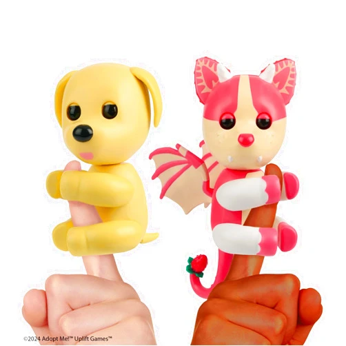 Fingerlings Adopt Me Dog + Bat Dragon 2-Pack Bundle