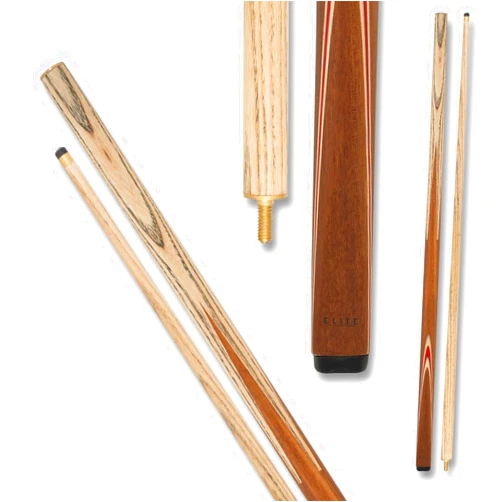Elite Eite ELSNK03 Snooker Pool Cue - Ash Wood, Acacia Wood with White and Red Veneers