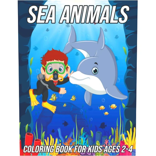 Mezzo Zentangle Designs Sea Animals Coloring Book for Kids Ages 2-4: Fun, Cute and Unique Coloring Pages for Boys and Girls with Beautiful Designs of Octopus, Shark, ... Jellyfish, Crabs and Other Ocean Creatures
