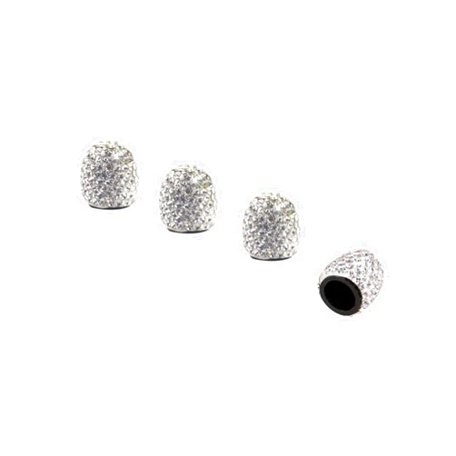 Sodcay 4 PCS Bling Valve Stem Caps, Sparkling Car Wheel Tire Valve Caps, Universal for Cars, Trucks and Motorcycles (White)