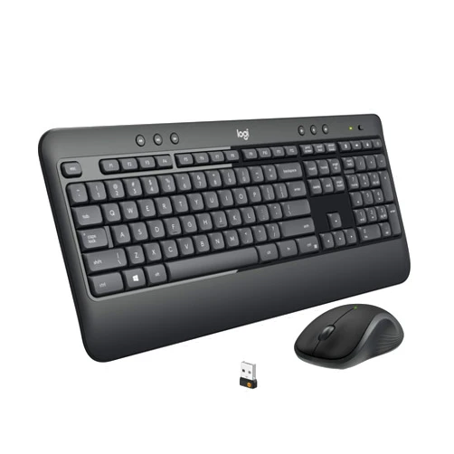 Logitech MK540 Advanced Wireless Keyboard and Mouse Combo for Windows, 2.4 GHz Unifying USB-Receiver, Multimedia Hotkeys, 3-Year Battery Life, for PC, Laptop