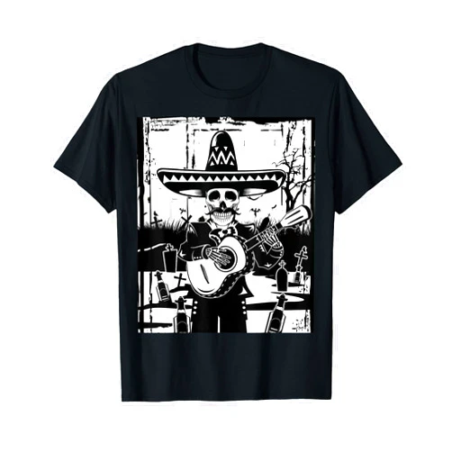 Day of the Dead Mariachi Shirt Mariachi Skeleton Dia De Los Muertos Tequila T-Shirt