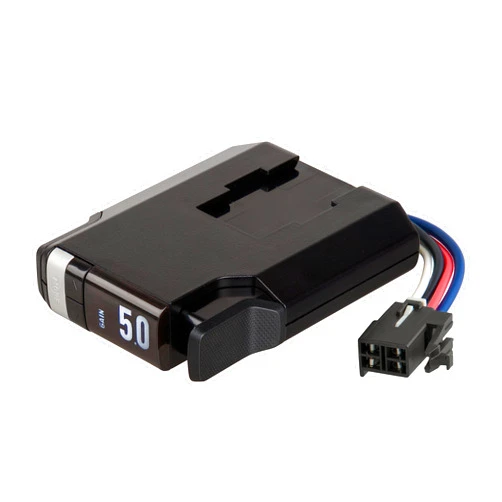 CURT 51146 TriFlex NEXT Proportional Inertia Electric Trailer Brake Controller, Fully Adjustable, Low Profile, 2-4 Axles, Plug-and-Play