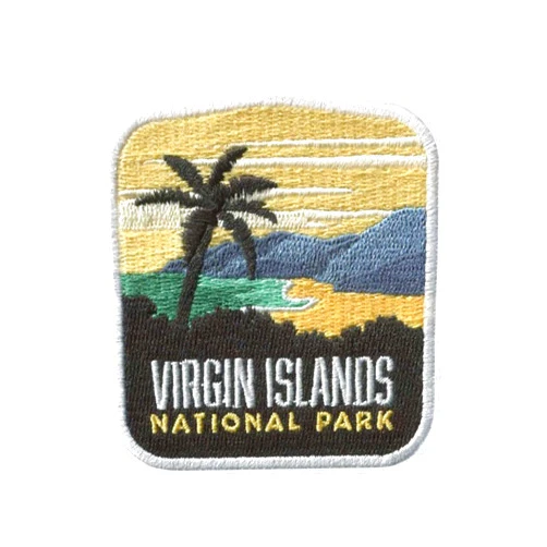 Vagabond Heart Virgin Islands National Park Patch - Virgin Islands Souvenir - Iron On Travel Badge