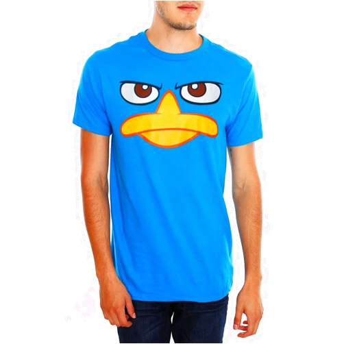 Animation Shops Perry The Platypus Face Adult T-Shirt
