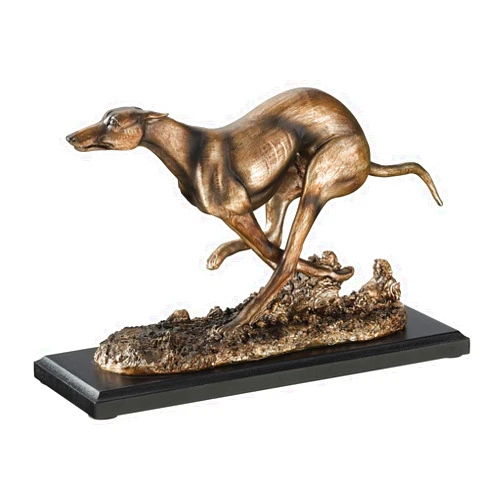 Design Toscano NY1280200 Greyhound Whippet Art Deco Dog Statue, Bronze