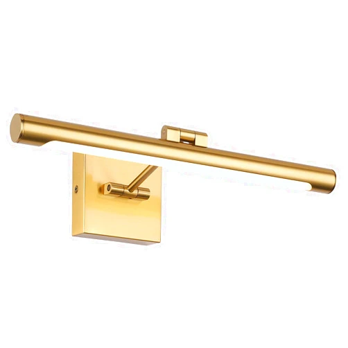Joosenhouse LED Picture Light Fixtures 16.54 Inches, Modern Metal Artwork Wall Lamps with Single Swing Arm, 9W (50W Eqv.), Hardwired Connection, Non-Dimmable, 3000K Warm White, CRI80+, Golden-Like Brass Finish