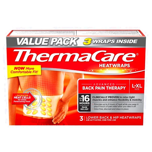 ThermaCare Lower Back & Hip Heat Wraps, Large-XL, 9 HeatWraps