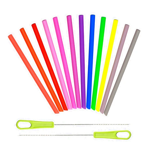 OWN KAN 14 Pcs Reusable Silicone Straws 5.5