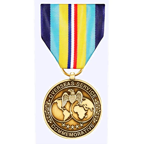 MEDALS OF AMERICA EST. 1976 Gold Traditional Full Size Overseas Service Commemorative Medal
