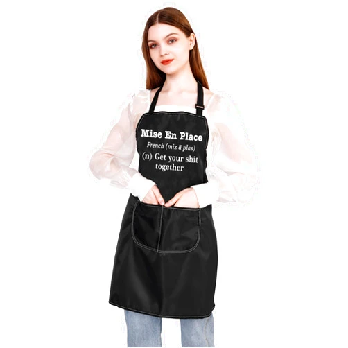 BDPWSS Funny Baking Apron With Pockets Pastry Chef Apron Culinary Graduation Gift Chef Thank You Gift Mise En Place Baker Gift