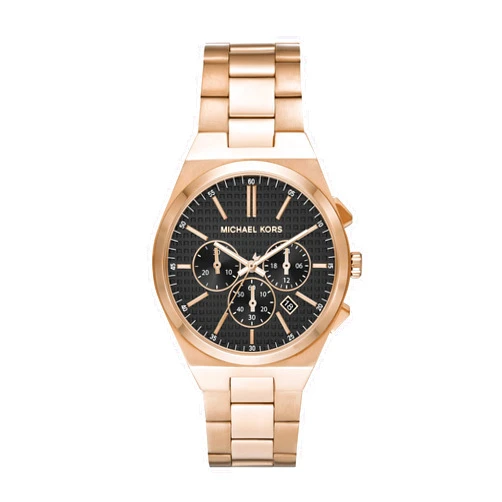 Michael Kors Lennox Chronograph Beige Gold-Tone Stainless Steel Men's Watch (Model: MK9119)