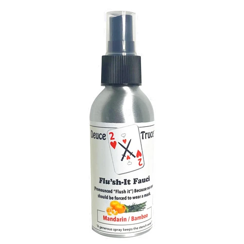 Deuce Truce Mandarin and Bamboo (Flu-Sh’it Fauci) Before Your Go Toilet Spray for Poo - 4 fl oz - Strong, Effective, Easy To Use