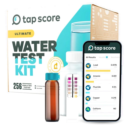 Tap Score Ultimate Home Water Test by Tap Score | Well or City | EPA Certified Drinking Water Labs | 