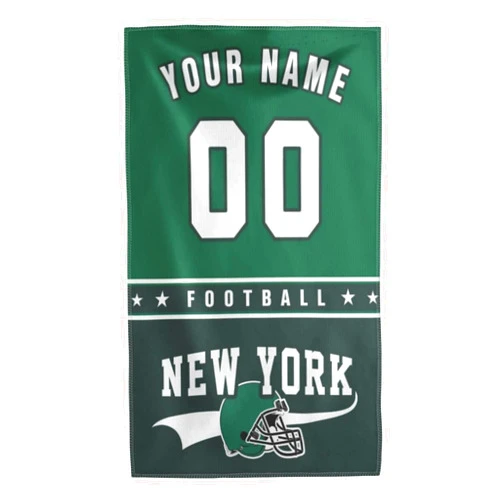 HBXXKA Custom Football with City Name Towels Personalised Design Your Name/Number Towels as Gifts11 * 19in（30 * 50cm） (Football Towel C-8)