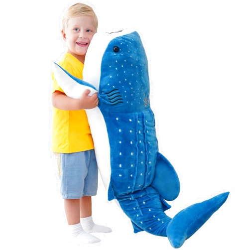 Mukouxun 39inch Whale Shark Stuffed Animal Giant Whale Shark Plush Pillow Toy Realistic Big Whale Shark Stuffed Animals Plush Huge Stuffed Whales Large