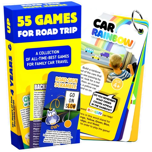 WELL BALANCED Road Trip Games for Kids and Adults - Travel Games, Car Games, Road Trip Must Haves & Activities for Kids
