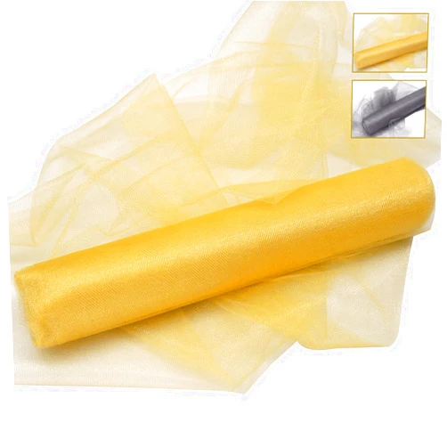 Ableme Deco Gold Shimmer Tulle Fabric Roll, 54