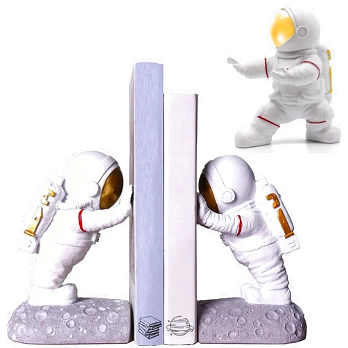 Joyvano Astronaut Bookends Gold + Punching Astronaut Figurine