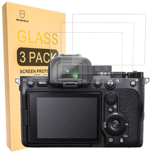 Mr.Shield [3-Pack] Screen Protector For Sony A7 IV Alpha 7 IV A7IV A7M4 Camera [Tempered Glass] [Japan Glass with 9H Hardness] Screen Protector