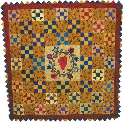 Quilting 1,2,3 My Heart's Content - Quilting and Applique Pattern DMS-105 from Spring Water Designs Designed by Dawn Stewart Finished Size 60 x 60 QuiltWoman.com