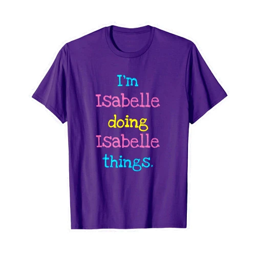Kids Clothes Co Isabelle Cute Personalized Text Kid's Gift Top For Girls T-Shirt