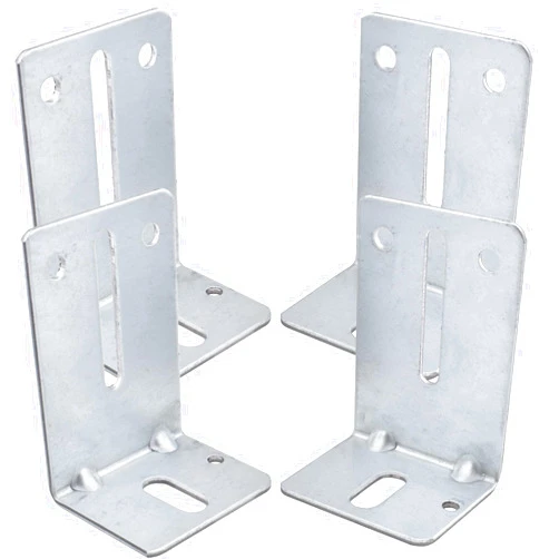 EWONICE 4 Pack Garage Door Track Jamb Bracket, Heavy Duty 12 Gauge Steel Garage Door Parts, Garage Door J8 Track Bracket for Garage Door Reinforcement (102mm)