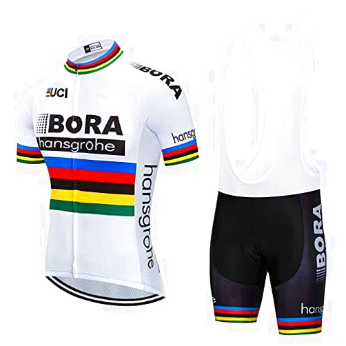 X-CQREG Cycling Jersey Bike Team World Champion 2018 Summer Bike Shirts Team Biking Clothing Bicycle Short Sleeves Jacket (White, XX-Large)…