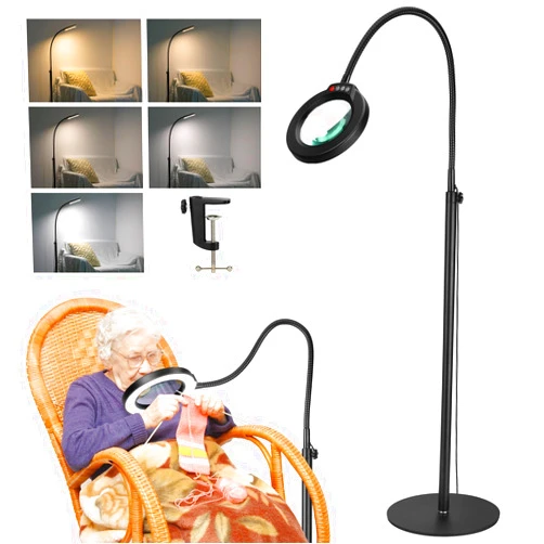 Krstlv 10X Magnifying Glass with Light and Stand, Krstlv 24