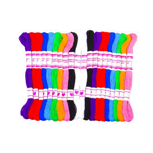 ZXIIXZ 20 PCS Crafts Floss, Cross Stitch Threads, 10 Colors Friendship Bracelets Floss, Cotton Thread Cross-Stitch Thread for Cross Stitching, Embroidery,DIY Friendship Bracelets, 10 Colors 20 PCS