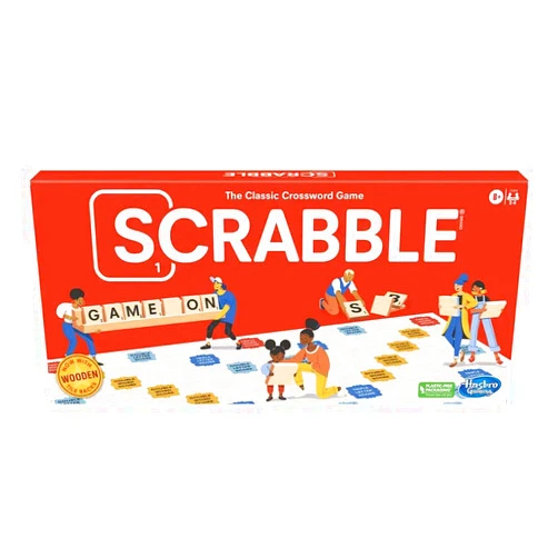 Hasbro Gaming Scrabble Board Game,Word Game for Kids Ages 8 and Up,Fun Family Game for 2-4 Players,The Classic Crossword Game