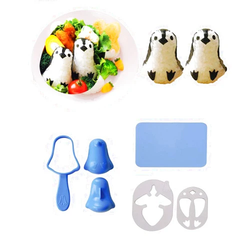 Fellibay Sushi Making Kit Rice Ball Molds Bento Accessories Sandwich Cutters for Kids Kitchen Tools for Baby Kids Meal