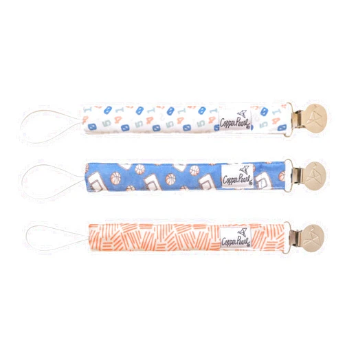 Copper Pearl Binky Clip Set 'Dunk' (Pack of 3)
