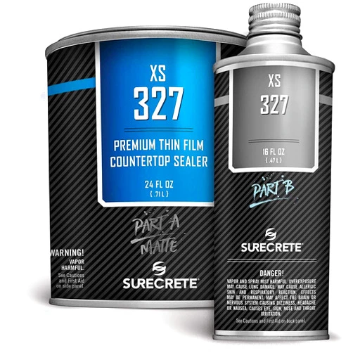 GlobMarble Concrete Countertop Water Based Sealer. Food Safe. Matte Finish 1 Kit. Freeze Protection Package When Necessary