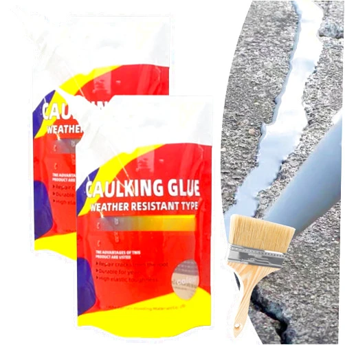 Generic Detroitrain Slab Concrete Crack Waterproof Repair Sealant, Detroit rain Caulking Glue for Concrete (2PCS)