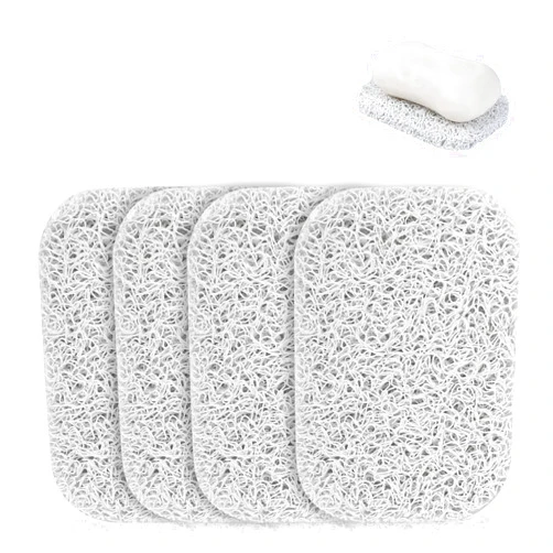 Jerphen Jephen 4pcs Soap Lifting Pads for Soap Dish,Bars soap Holder for Shower Kitchen Bathroom Travel Hotel Cleaning Supplies
