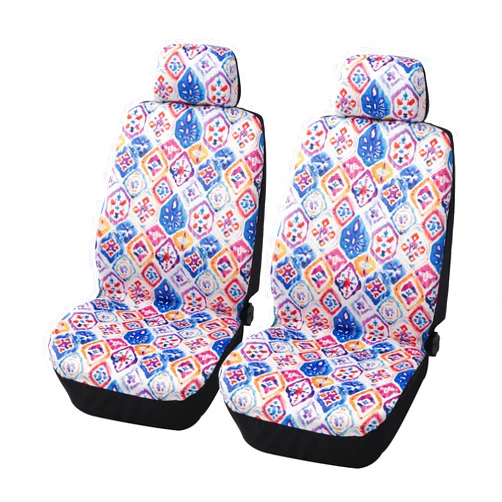 Petify Car Seat Covers Front Seats Only, Universal Fit Most Cars, Truck, SUV, or Van (Fleece, Mozaic Ikat)