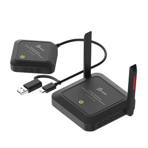 j5create Wireless Extender for USB Webcam/Cameras/Microphones/Speakers, Plug & Play, Compatible with Windows and Mac (JVW120)