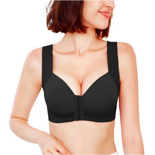 FallSweet Front Close Bra for Women Push Up Wirefree Bra Seamless No Dig Comfort Brassiere
