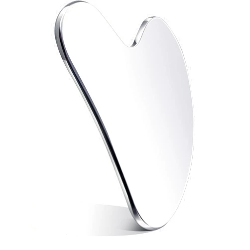 Nuanchu Stainless Steel Gua Sha Facial Tools Guasha for Face Metal Gua Sha Tighten Skin Massage Guasha Beauty Tool for Body Eyes Neck Massager with Travel Pouch Skin Care Gifts (Heart Style)