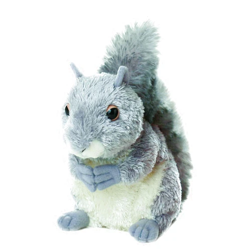 Aurora® Adorable Mini Flopsie™ Nutty™ Stuffed Animal - Playful Ease - Timeless Companions - Gray 8 Inches