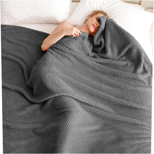 Jungle Star Dark Grey 300GSM Super Soft Small Throw Blanket for Couch Sofa Bed Cozy Blankets for Women Girls Cute Fleece Fluffy Blanket for Aesthetic Home Decor 40x50