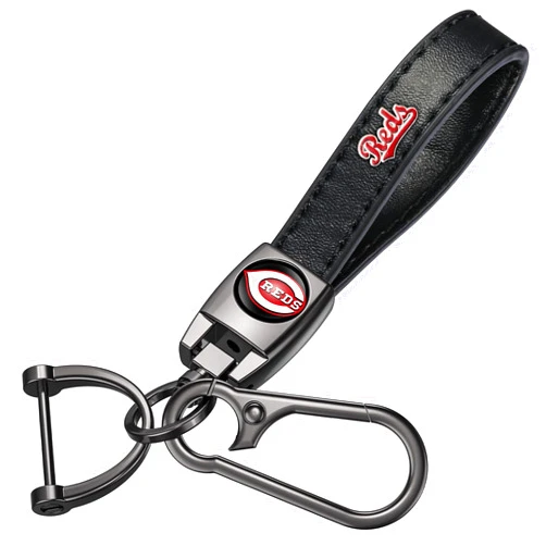 DNGNKNG Leather Car Keychain Keyring for Baseball Fans,Car Key Fob Holder Keychain Lanyard,Souvenir/Gifts for Baseball Fans