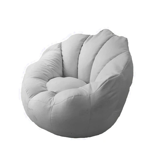 FROATS Bean Bag Chair Cover Sofa Lazy Sack +Footstool Cover Petal-Shaped Bean Bag (No Beans) for Gaming Reading and Relaxing,Gray