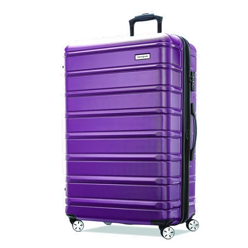 Samsonite Omni 2 Hardside Expandable Luggage with Spinner Wheels, Checked-Large 28-Inch, Purple Checked-Large 28-Inch Purple